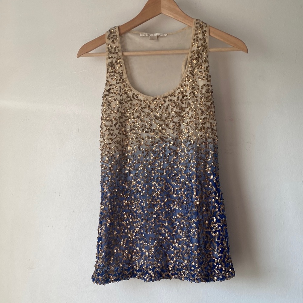 Boston Proper XS Sequin Ombre Tank Top